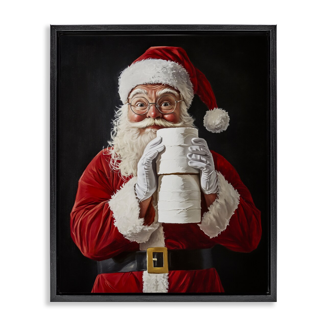 Stupell Industries Santa Has Your TP Floating Frame, design by Arlington Prints